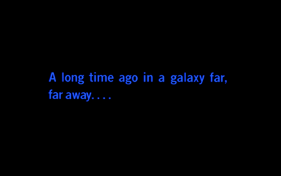A long time ago in a galaxy far, far away