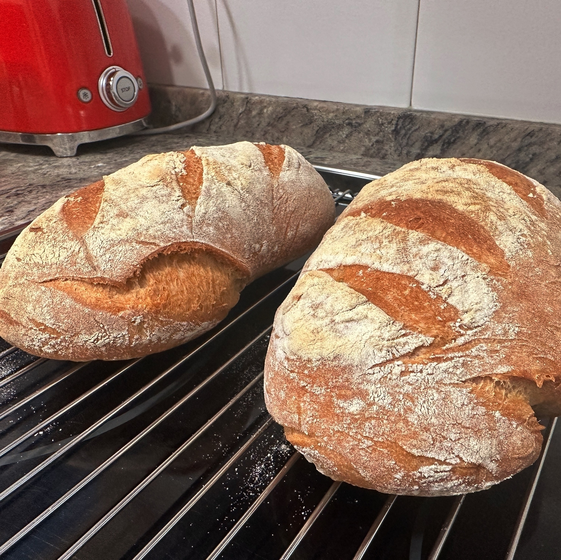 two loafs of bread
