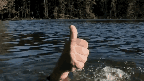 thumbs up and drowning